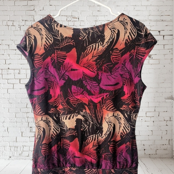 Worthington Women's Multicolor Patterned Top Size Medium - Picture 2 of 8